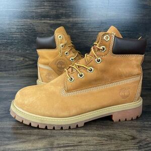 Timberland Classic Nubuck Brown Leather Worker Boots Junior's US Size US 5M